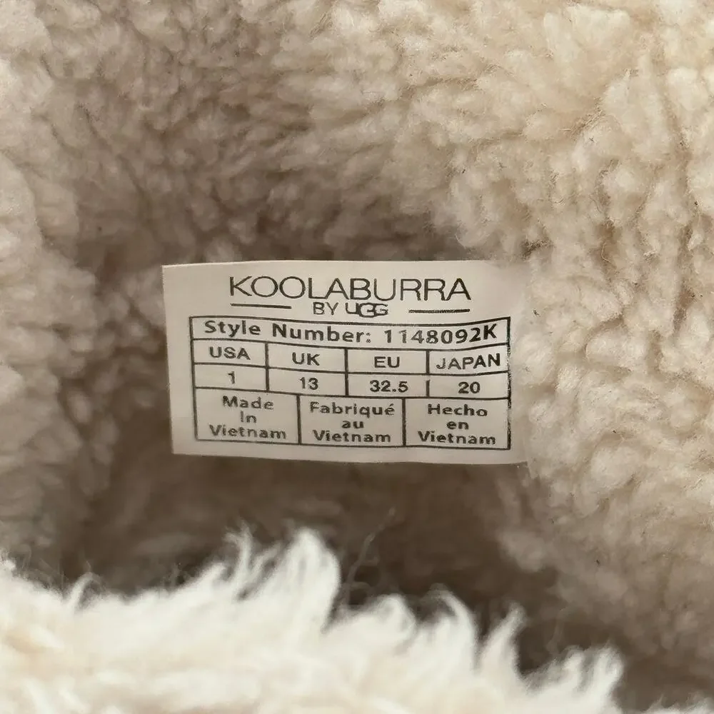 Koolaburra by UGG Girls Pink Button Short Boots Size 1 Faux Fur Lined Winter - Picture 9 of 10